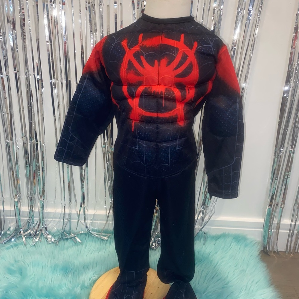 Spin Costume for Kids Spider Hero Costume - Black and Red (NO MASK)